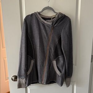 lavender gray Hooded Sweater